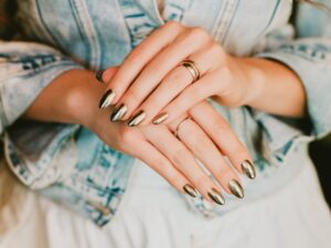 Metallic Nails Trends at The Nest Salon in Dubai